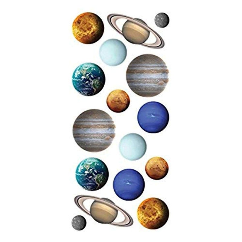 Paper House Productions STP-0052E Planets Stickers, Puffy (3-Pack)